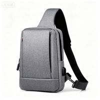 Tas Dada Pria Tahan Air Bahan Oxford Tas Selempang Bisnis Kasual Kapasitas Besar Tas Selempang Grosir Kasual