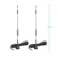 Antenne GSM omnidirectionnelle 12 DBi avec connecteur SMA mâle Câble de 3 pieds Base magnétique pour bandes 3G 4G LTE Vertical Polarizati
