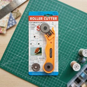 DK-578 28mm Rotary <b>Cutter</b> with 3 Blades | Rotary <b>Cutter</b> 28mm Plastic Handle Durable for Fabric Leather Paper - Product Image 3