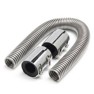 Universale Auto 24 "In Acciaio Inox Lucidato Flessibile Auto Da Corsa Superiore Inferiore Del Tubo Flessibile di Radiatore Copertura Del Liquido di raffreddamento del Tubo di Acqua Kit - Product Image 1