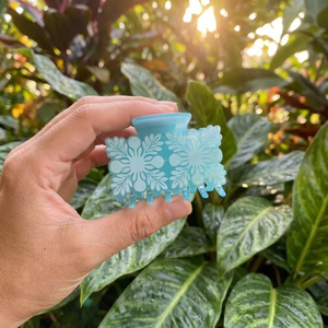 Pinzas para el pelo rústicas con diseño de matrícula hawaiana para uso diario - Tono cálido, pinza de acetato de 9 cm - Product Image 4