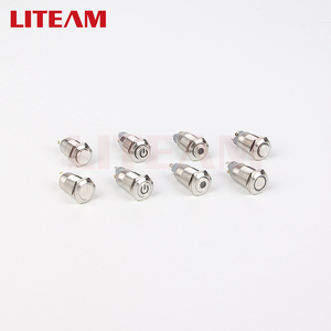 Interrupteur à bouton-poussoir en métal éclairé par un anneau LED, verrouillage étanche de 19mm, tête ronde haute autobloquant - Product Image 5