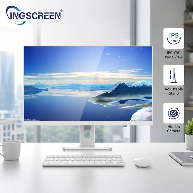 INGSCREEN 27 Inch All-In-One Desktop PC Touch Screen Core I3 I5 I7 DDR5 HD for Gaming Includes Camera EU/UK/New Condition AU/UK