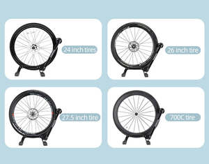 ROCKBROS-Estante vertical plegable para bicicletas, estante de almacenamiento de bicicletas con soporte de alineación de ruedas para almacenamiento y mantenimiento en interiores - Product Image 3