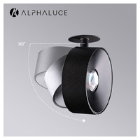 Spot de plafond cylindrique en aluminium, orientable, à montage en surface, pour projets commerciaux et couloirs résidentiels