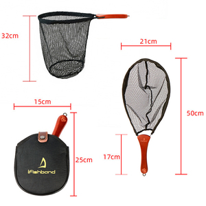 Xách tay sức mạnh cao gấp bằng gỗ xử lý đàn hồi cao khung kim loại cá hồi tay Lưới Đánh Cá (B07) - Product Image 3