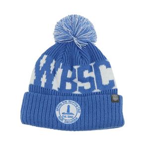 Vente en gros Jacquard acrylique tricoté <span class=keywords><strong>Bering</strong></span> tricot manchette bonnet avec Pom personnalisé broderie Logo doublure polaire chapeau d'hiver - Product Image 3