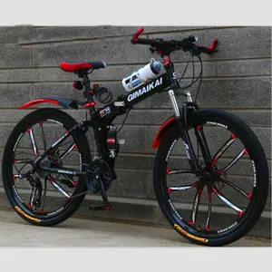 دراجة جبلية دراجة بنظام تعليق كامل للبيع بالجملة مخصصة مقاس 24 26 بوصة مصنوعة من الصلب عالي الكربون دراجة قابلة للطي ممتصة للصدمات