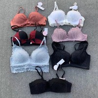 도매 믹스 디자인 믹스 크기 32-38ABC 섹시한 여성 도트 패턴 컵 두 후크 고품질 브래지어 & amp 믹스 클리어런스 숍
