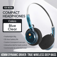 Headphone Gaming Nirkabel Over-Ear Berkualitas Tinggi Pabrik OEM, Driver Dinamis 6.0 untuk Peredam Kebisingan ENC 6.0, Sentuh
