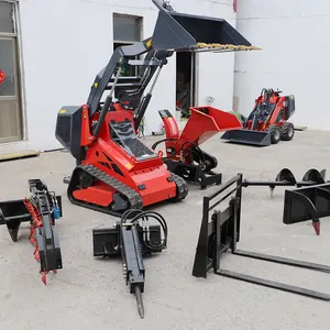 Mini rastreador compacto skid steer loader China alta qualidade 23hp mini skid steer loader com anexo