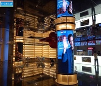 Panneaux led souples personnalisés de 3mm, cylindre d'écran led P3 pour décoration publicitaire
