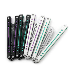 سكين قابل للطي من سبائك الألومنيوم باستخدام الحاسب الآلي جديد مخزون فراشة حبار نوتيلوس V2 مدرب من الفولاذ المقاوم للصدأ للاستخدام الخارجي - Product Image 4