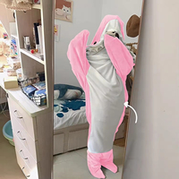 Couverture de conception de modélisation de requin super douce et confortable Couverture polaire portable pour dormir requin à capuche en flanelle