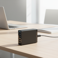 Chargeur de téléphone portable universel électrique de bureau en gros, 6 ports, 5V/10A, 50W, intelligent, public, portable, USB, 6 ports, charge rapide