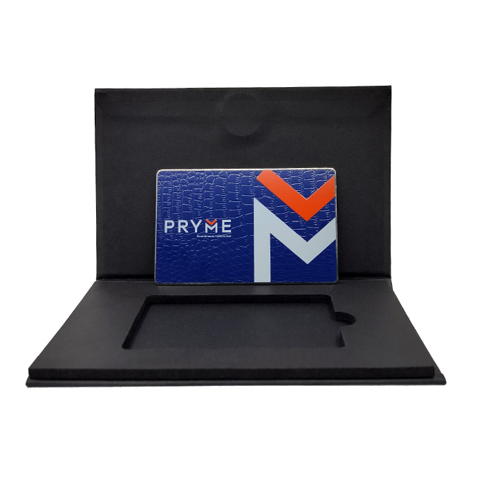 High Quality Printed,etch,engraved Shiny/matte Mirror Metal Rfid Business Card with Premium Card Packaging,card Holder