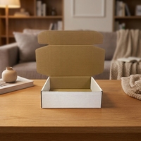 Boîte en carton ondulé pliable avec logo personnalisé, petite taille, matériaux recyclés