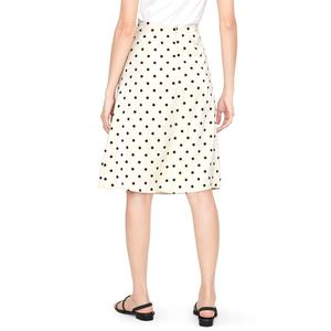 GOTS Verified Polka Dot Cinched Crop Blusa y falda Traje Mujeres Conjunto de pantalones de dos piezas - Product Image 2