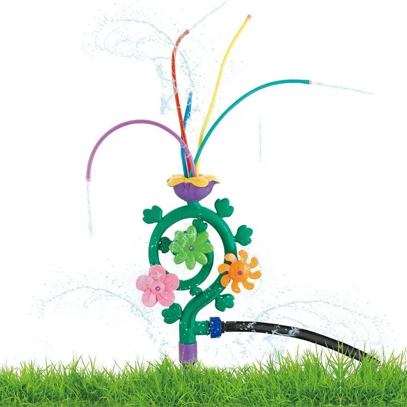 Samtoy crianças flor verão jogos, ao ar livre girando água sprinkler, brinquedo, jardim, brinquedos para crianças