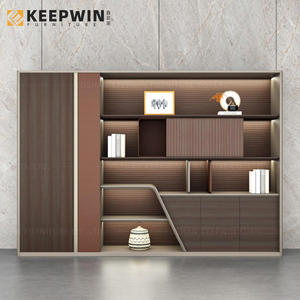 China Foshan KEEPWIN Personalización Diseño moderno Gabinete de almacenamiento de oficina Boss Gabinete de fondo de oficina Gabinete de <span class=keywords><strong>archivo</strong></span> de madera - Product Image 1