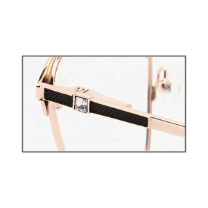 2023ヴィンテージフルリムメタルスペクタクル女性用高級光学アクリルスクエアダイヤモンドカスタマイズ可能リーディンググラスブラックゴールドオーバル - Product Image 3