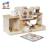 Jouet de cafetière en bois pour jouer à faire semblant pour les filles et les garçons d'âge préscolaire W10L022