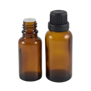 Botol Penetes Minyak Esensial Amber 10 Ml 15Ml 30Ml dengan Layanan Cap Hot Stamping Eropa