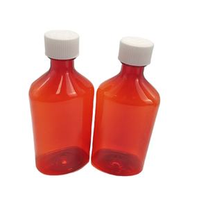 Contenedor de jarabe de fruta personalizado 0,75 oz 3oz 8oz botella de medicina para la tos etiquetas de diferentes materiales botellas de medicina graduadas - Product Image 1