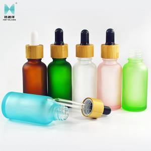 Ambre 5ml 10ml 15ml 20ml 30ml 50ml 100ml 200ml Huile Essentielle Botte en verre Cear <span class=keywords><strong>Bouteille</strong></span> en verre avec compte-gouttes en bambou - Product Image 4