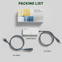 Fuente de Alimentación CA Starlink Gen3 y Mini, Adaptador para Portátil GaN de 144W, Entrada 48V 3A, Salida 1M, Cable CA de 5M, Cable CC, Cargador con Protección Múltiple