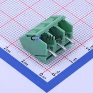 DB103-5.08-3P-GN-S Screw Terminal Block P=5.08mm Connector ( Construction: 1x3P )( Pitch: 5.08mm )( Color: Green ) - Product Image 2