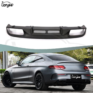 Joryee Diffuseur de pare-chocs arrière en fibre de carbone Spoiler d'échappement Kit de carrosserie Pièces détachées pour Mercedes Benz <span class=keywords><strong>C63</strong></span> <span class=keywords><strong>AMG</strong></span> 2015-2021 Accessoire de réglage - Product Image 2