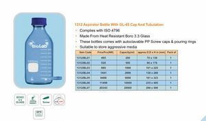Botella Aspiradora con Tapa GL-45 y Tubulación, Cumple con ISO 4796, Hecha de Vidrio Borosilicato 3.3 Resistente al Calor - Product Image 2