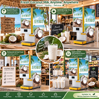 Distributeur automatique de lait de coco frais OEM pour restaurants et buffets