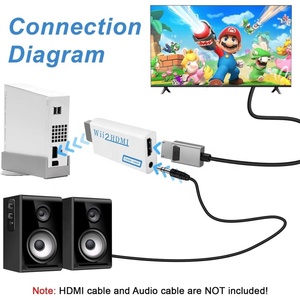 Adaptateur HDTV <span class=keywords><strong>Wii</strong></span> 1080P pour convertisseur Nintendo <span class=keywords><strong>Wii</strong></span> <span class=keywords><strong>U</strong></span>, prend en charge tous les modes d'affichage, prise audio 3,5 mm, matériau ABS - Product Image 2