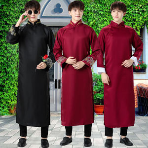 Costume Tang traditionnel chinois Ecoparty pour hommes, robe de Kung Fu <span class=keywords><strong>Tai</strong></span> <span class=keywords><strong>Chi</strong></span>, robe de conversation croisée, robe de mariage, tenue de fête Hanfu pour femmes - Product Image 5