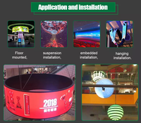 Module d'affichage LED flexible pliable P5mm HD 320x160mm pour signalisation numérique intérieure incurvée