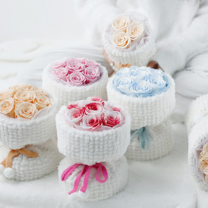 Bouquet de roses séchées, fleurs éternelles, cadeau pour la fête des mères, cadeau d'anniversaire pour fille, cadeau pour la Saint-Valentin, art floral éternel - Product Image 2