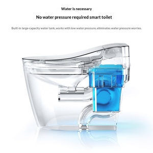 Inodoro Inteligente de Lujo Dorado con Asiento Calefactado, Descarga Automática y Bidé, Sifón en S, Montaje en Suelo, Diseño Moderno, Precio de Fábrica, Control Remoto 202 - Product Image 2