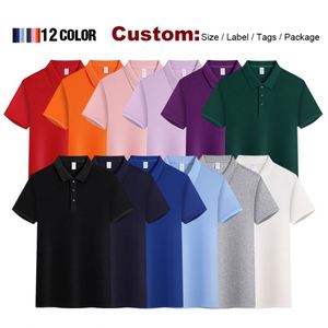 Camisas Polo de Algodón de Color Sólido con Logotipo Personalizado, Diseño de Marca para Hombre, Camisa Polo de Trabajo Personalizada, Camisa de Golf con Cuello Blanco - Product Image 3