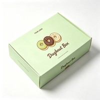 Boîte en papier de qualité alimentaire recyclable, prix d'usine en gros personnalisé, boîte d'emballage pour beignets, chocolats, biscuits, pain, macarons, desserts