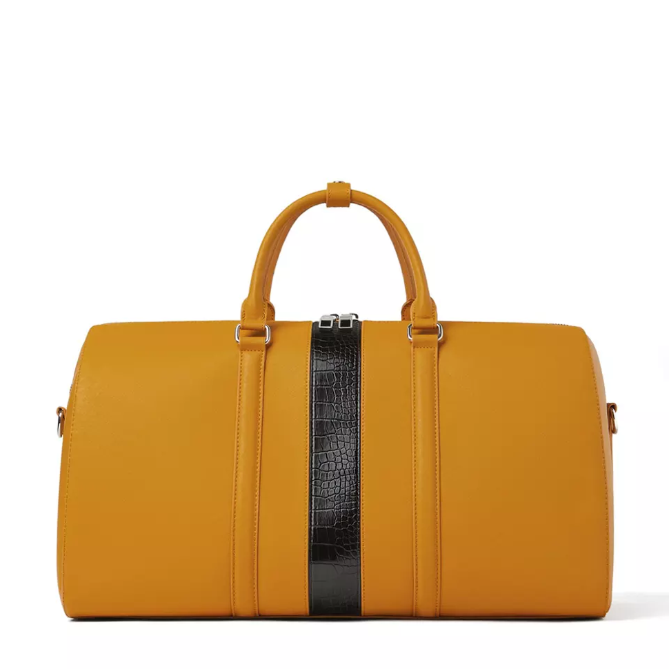 Fashion Vintage PU Large Capacity Travel Bag Men's Business Luggage Bag Portable Leather Duffel Bag
