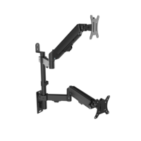 Soporte de Pared AUKI para Dos Monitores, con Movimiento Completo y Resorte de Gas, Ajustable, para Monitores de hasta 32 Pulgadas, Nuevo