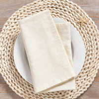 Serviettes en coton pur doux de haute qualité WML003, couleur unie, serviettes de thé de luxe, serviettes de cuisine réutilisables pour usage en restaurant
