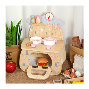 Shine Pep SPW-054FW – Jouet de cuisine interactif en bois coloré pour enfants, simulateur de cuisinière, pour tout-petits - Product Image 1
