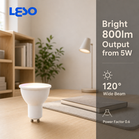 Ampoule intelligente RGB+CCT 5W 800lm 2700K-6500K à intensité variable, application Briturn, WiFi 2.4G, télécommande, option de douille GU10, utilisation domestique et hôtelière