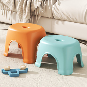 Children's Plastic Low Stool Multi Color Modern Design For Kids <b>Chair</b> Footstool Shoe Changing Seat - Product Image 2