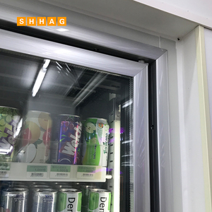 Congélateur <span class=keywords><strong>vertical</strong></span> à double température sans givre pour supermarché, porte en verre double vitrage, impression sérigraphique, air - Product Image 3