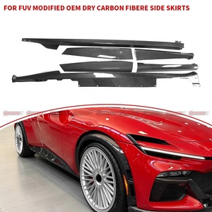 Jupes latérales en fibre de carbone sèche style OEM pour Ferrari Purosangue FUV, panneaux de bas de caisse pré-imprégnés authentiques, extensions de seuil latéral, amélioration aérodynamique - Product Image 4