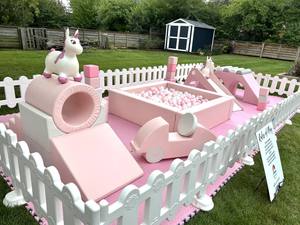 Hoge Dichtheid Spons Luxe Roze En Witte Indoor Kinderen Soft <span class=keywords><strong>Play</strong></span> Verhuur Apparatuur Sets Speelplaats Ballenbak Peuters Soft <span class=keywords><strong>Play</strong></span> - Product Image 3